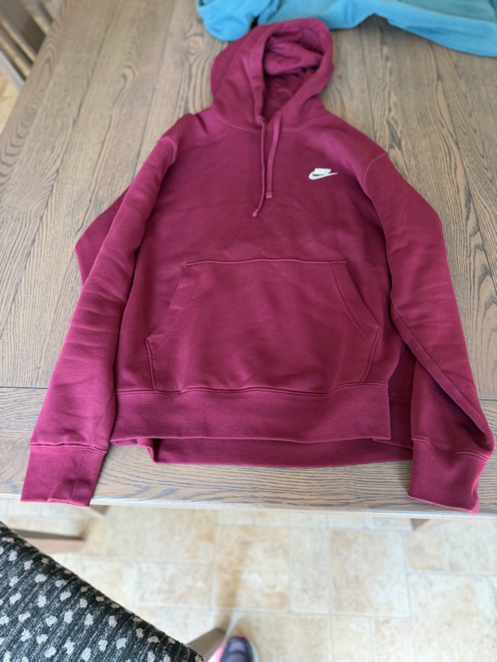 Nike Men's Maroon Pullover Hoodie